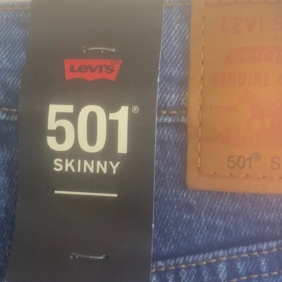 LEVI’S 501 Skinny Jeans, Jive Ship Wash, 33, NWT - Picture 5 of 9